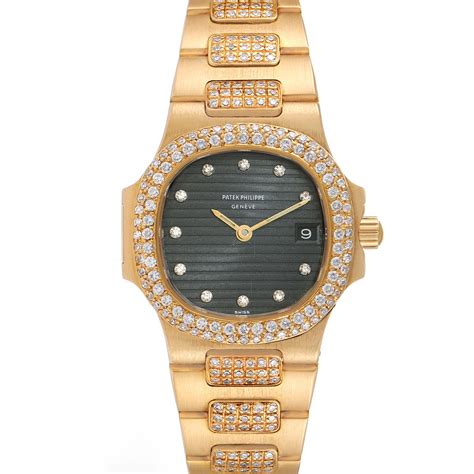 patek philippe nautilus diamond bezel yellow|patek philippe full diamond price.